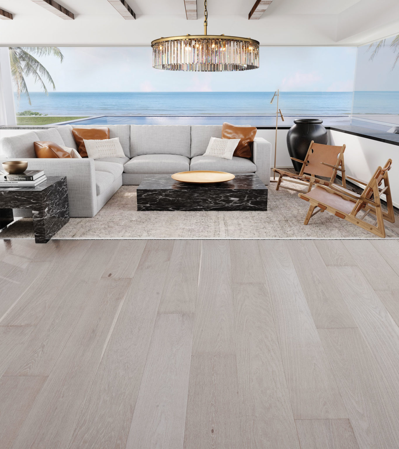Modern Deluxe Palm Beach Engineered Hardwood Room Scene